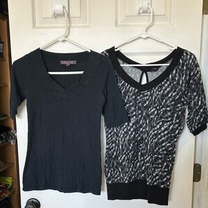 Forever 21 Black V-Neck Top